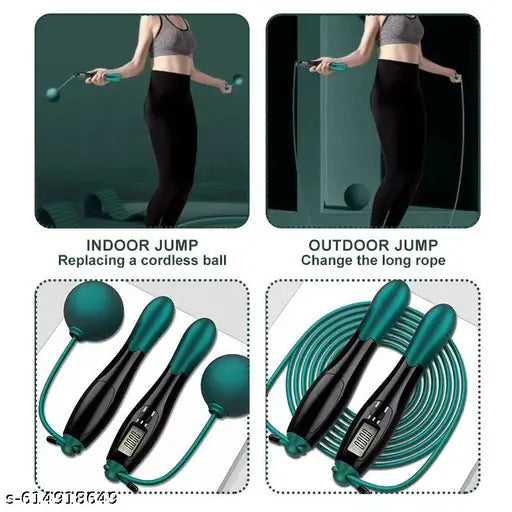 Smart Cordless Digital Jump Rope with Calorie Counter for Indoor & Outdoor Fitness