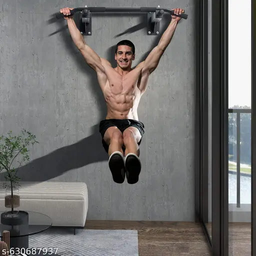 Pull up bar Wall Mounted Pull Up Bar/Chin Up Bar(Black) for Home Gym